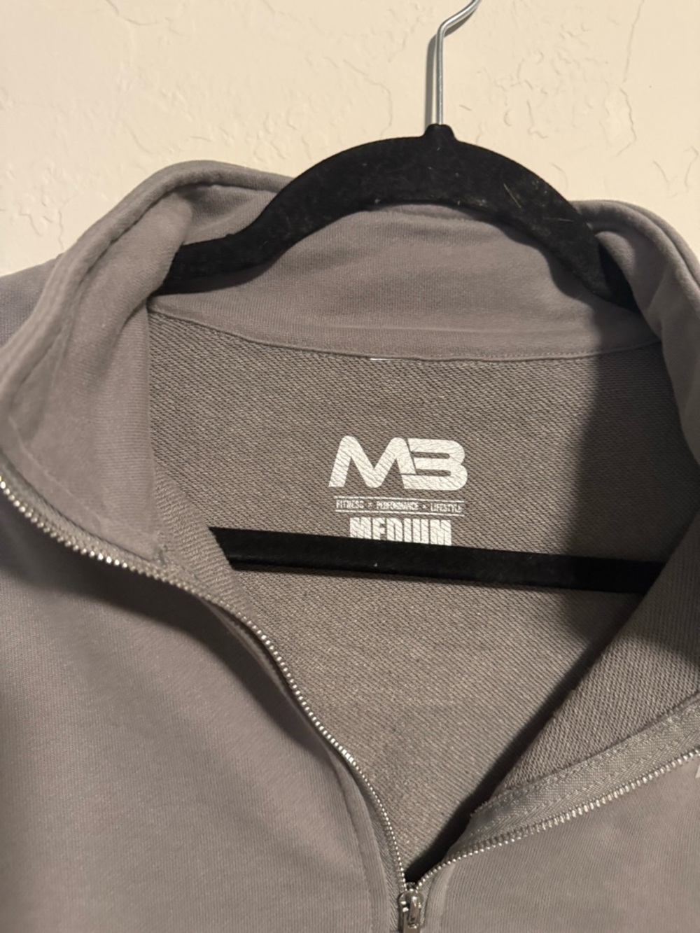 MiniBeast Gray Quarter-Zip Drawstring Sweatshirt - Picture 3 of 3